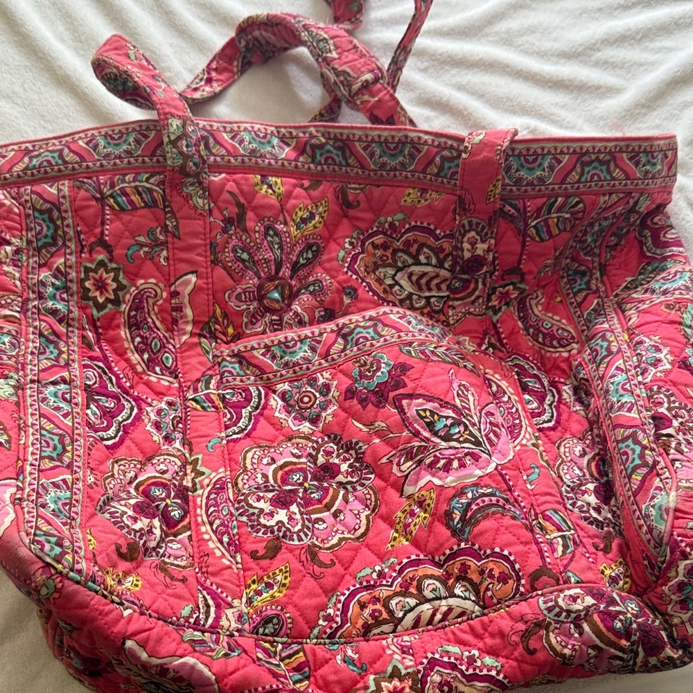 Vera Bradley Vibrant Pink Floral Tote